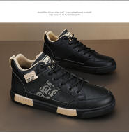 Zapatos para correr informales de verano para hombre, zapatillas altas transpirables, zapatillas de deporte de cuero de lujo para h - details 20