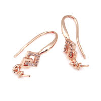 Latón color oro de 18 quilates, compatible con cuentas de medio agujero con ganchos de medio pasador para pendientes, joyería de alta calidad, accesorios para manualidades. - details 30