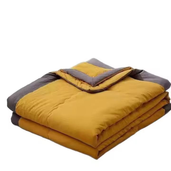Edredón de algodón lavado para aire acondicionado, lavable a máquina, para estudiantes, individual, doble, fino, de verano, para niños, regalo - 1