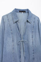 Chaqueta vaquera para mujer de manga larga, cuello en V, estilo ggy, vaqueros azules, ropa sexy, ropa de niña, tops elegantes - details 3