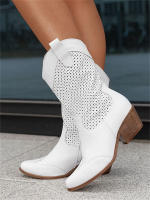 Nuevo producto botines de mujer de gamuza quemada con tacón medio y caña baja estilo marina - details 6