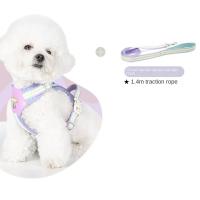 Conjunto de correa y arnés para perro transpirable, Collar reflectante Quicklace para mascotas, cuerda suave y ajustable, chaleco con correa para el pecho para perros pequeños - details 18