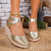 Sandalias de cuña de paja para mujer, clásicas, con banda elástica, de verano, nuevas, sencillas, versátiles, cómodas, a la moda, con tacones altos. - details 0