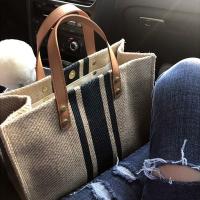 Bolso de mujer Bolso de mujer a rayas profesional de cercanía Bolso grande de hombro simple Bolso de mujer de lona de gran capacidad - details 2