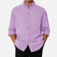 Camisa Silbon deportiva micropiqué verde claro Slim de hombre - details 3