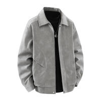 Chaqueta de Cuero Retro Sencilla de CHAIFENKO Ajuste Suelto Versátil para Otoño-Invierno - details 2