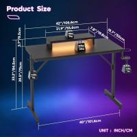Escritorio de Escritorio LED Soporte de Monitor de Trabajo Portavasos para Auriculares - details 2