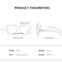 Gafas De Sol Polarizadas BARCUR Para Mujer, Diseño Elegante Con Purpurina, Gafas De Sol Con Degradado De Color - details 7