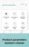 Afeitadora eléctrica inalámbrica para mujer, uso húmedo/seco con cabezal desmontable para afeitar suavemente el bikini, las piernas, las axilas y el vello público - details 8