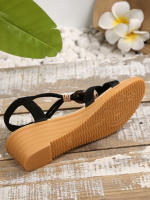 Sandalias de mujer 2025 Verano Nuevo Estilo Coreano Sandalias de Mujer con Punta Abierta y Perlas Bohemias - details 3