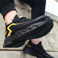 Zapatos de Trabajo Seguros Transpirables con Punta de Acero Zapatillas de Trabajo Antideslizantes para Hombres en Negro - details 5