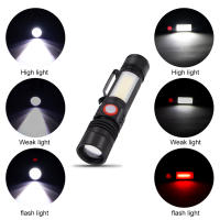 Mini linterna magnética LED COB, 6 modos, XML, 18650, enfoque de Zoom, resistente al agua, para caza y Camping - details 2