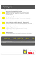 Baseus-Lámpara Led de escritorio para lectura, luz colgante de pantalla asimétrica USB, color negro, para ordenador - details 18