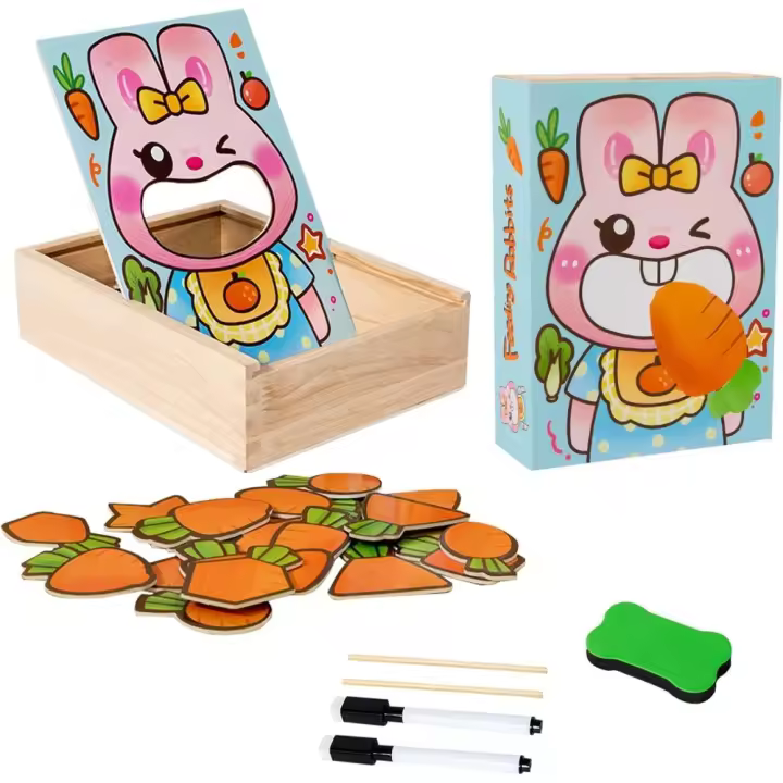 Rompecabezas de madera para niños,Juguete creativo, Lindo juego de rompecabezas - 1