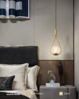 Lámpara Colgante De Cobre LED Para Interior Con Bombilla G9 De 7W Para Dormitorio Iluminación Colgante Para Pasillo Luz De Ceilidán Moderna Y Elegante - details 2