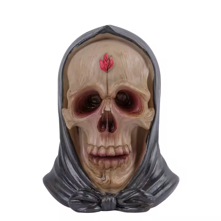 Estatua de Calavera de Resina Estilo Gótico Adorno de Fiesta de Halloween para Decoración del Hogar - 1