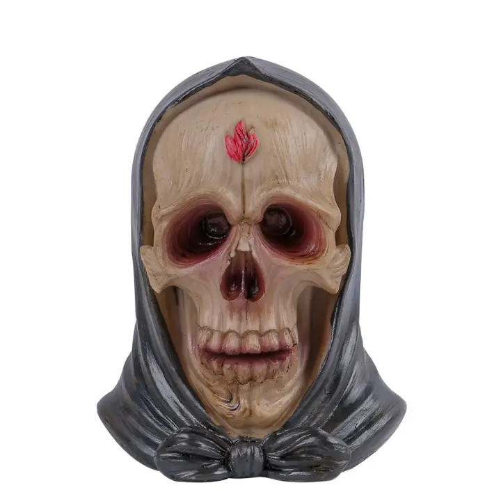 Estatua de Calavera de Resina Estilo Gótico Adorno de Fiesta de Halloween para Decoración del Hogar - 1