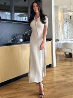 TARUXY-Vestidos largos ajustados de punto para mujer, vestidos largos informales holgados de cintura alta con temperamento elegante para otoño - details 14