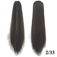 Accesorios para el cabello de fibra resistente al calor para mujer, extensión de cabello, cola de poni, peluca larga y recta, pinza para cola de caballo - details 8