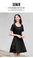 Vestido Semir para Mujer Verano 2025 Diseño Versátil de Dos Piezas con Cuello Cuadrado y Falda Corta Adelgazante Perfecto para Bajo - details 0