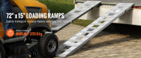 SucceBuy Rampas de carga de aluminio de 72" x 15", capacidad de 6000 LBS, 2 piezas para automóviles y tractores - details 0
