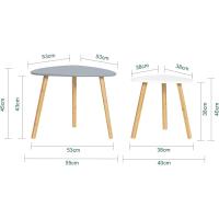 Mesitas de café Mesa de Centro Mesa Auxiliar 55 x 55 x 45cm Gris FBT74-HG ES - details 1