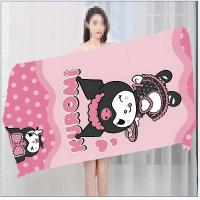 Toalla Sanrio K-Kuromi Toalla de baño gruesa de poliéster de algodón puro de secado rápido para adultos, toallas de viaje deportivo, natación y surf - details 12