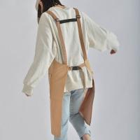 Delantal impermeable de estilo japonés coreano para uso doméstico con bolsillos, delantal de cocina de Color sólido, delantal sin mangas ajustable Simple para adultos - details 12