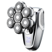 Recortador de barba 7 en 1 para cabeza calva, afeitadoras afiladas potentes recargables para Barba, nariz, oreja, pelo corporal - details 4