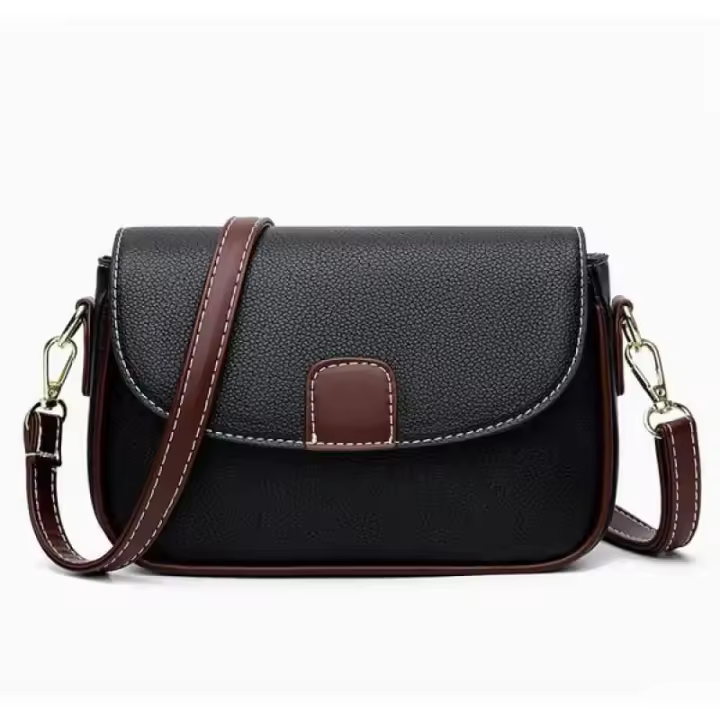 Bolso cruzado de hombro para mujer, bandolera pequeña con diseño de lujo, informal, con solapa - 1