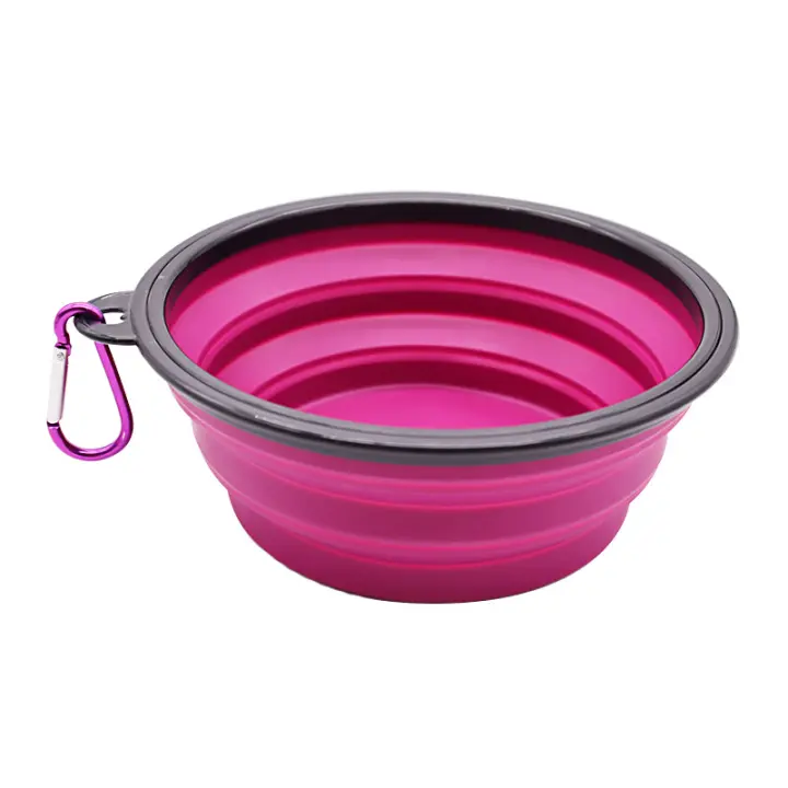 Bol para Mascotas Plegable de Silicona Recipiente de Comida para Perros a Prueba de Golpes - 1