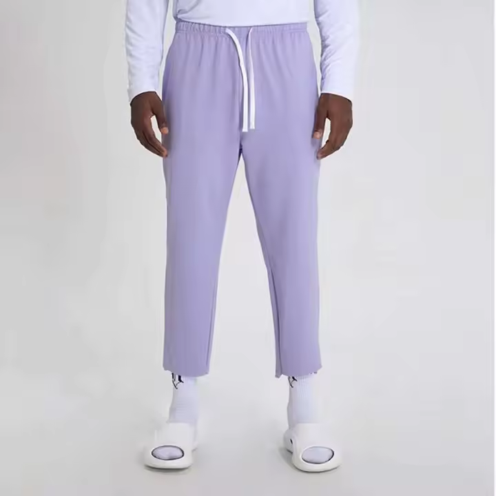 El baloncesto del entrenamiento de la marca de la ropa deportiva del ODM/OEM recortó los pantalones deportivos de los hombres ocasionales sueltos - 1