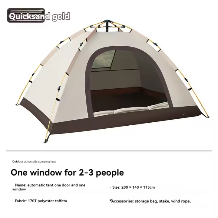 Carpa de Campaña de Viaje Automática de Doble Versión Impermeable, a Prueba de Sol, Portátil para Pesca, Senderismo - 1