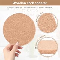 Round Cork Coasters for Drinks,with Metal Holder Storage Caddy,Reusable Saucers for Cold Drinks Wine Glasses Cup - details 6