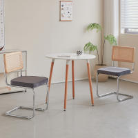 Juego de sillas de comedor Retro Para el hogar, taburete tapizado de plástico de ratán, escritorio de dormitorio, respaldo, arco, ordenador y oficina, 2 unidades - details 9
