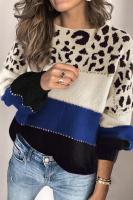 Elegante Suéter de Punto para Mujer Otoño-Invierno 2024 Cuello Largo Contraste Colorido - details 15