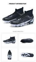 Zapatos de fútbol de marca para hombre, botas de fútbol de tobillo alto, calzado deportivo de entrenamiento, tacos cómodos, zapatillas de deporte FG/TF Match - details 22