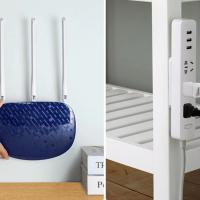 Soporte de enchufe autoadhesivo, soporte de pared sin perforar, soporte de regleta de plástico extraíble para sala de estar - details 10
