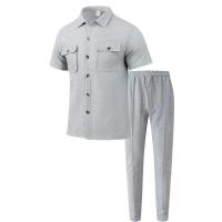 Moda Deportiva de Verano de Alta Gama Conjunto de Camiseta y Pantalones para Hombres - details 5
