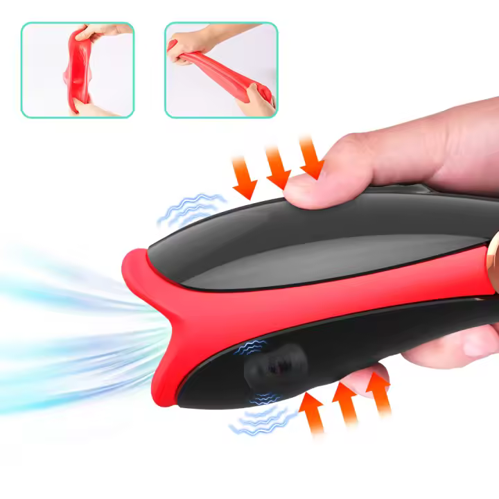Entrenador de Placer Automático para Hombres Vibrador de Labios de Boca Realista - 1
