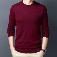 Jersey informal de manga larga con cuello redondo y parte inferior ajustada para hombre, suéter, suéter para hombre - details 1