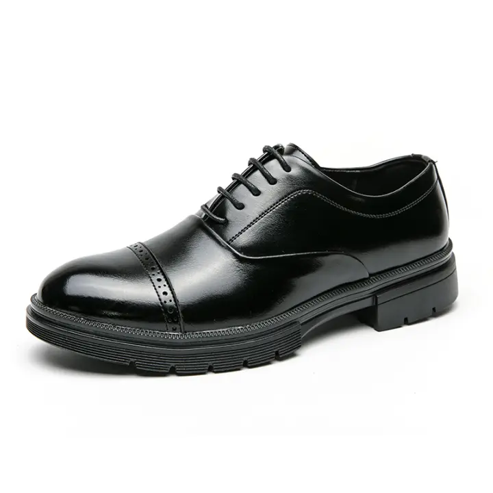 Zapatos informales multifuncionales con cordones para hombres de negocios, vestido grande de cuero, boda, nuevo - 1