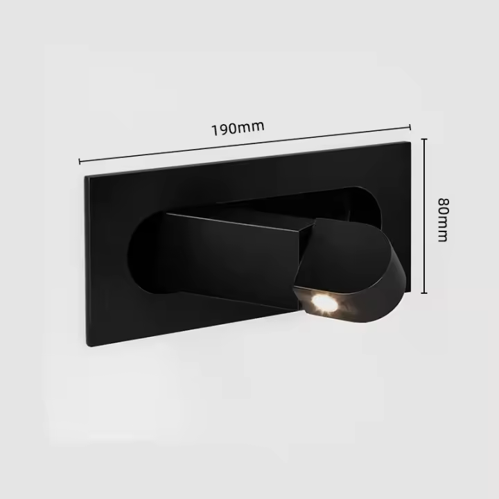 Lámpara de pared moderna LED ultrafina, lámpara de dormitorio, lámpara de lectura de cabecera ajustable, aplique de pared minimalista, foco de pared para sala de estar, dormitorio, hotel - 1