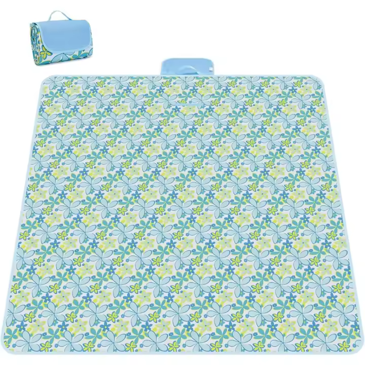 Manta de Picnic Impermeable Oxford Portátil y Plegable para Acampar, Playa y Picnics Familiales - 1