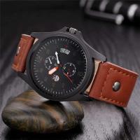 Reloj de Pulsera de Cuarzo Automático de Marca XINEW Correa de Cuero de Moda Casual para Hombres - details 6