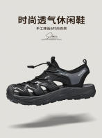 Sandalias de cuero de vaca de verano Tamaño grande para hombres Estilo casual de playa - details 2