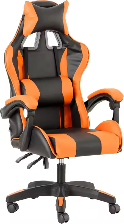 Silla Ergonómica de Oficina Rotación de 360°, Resalto Ajustable de 90° a 120°, Reposacabezas, Reposabrazos, Soporte Lumbar - 1