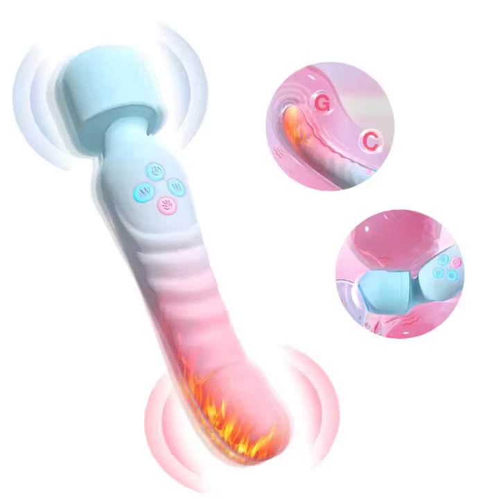 360 °   Vibrador AV de rotación para mujer, masajeador de punto G, varita mágica, estimulador de clítoris, consoladores de vibración potentes, Juguetes sexuales para adultos para parejas - 1