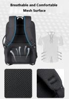 Mochila expandible para portátil para hombre, bolsa impermeable negra para Notebook, 16 pulgadas, 17 pulgadas, mochila - details 11