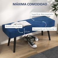 Taburete de Cama Multifuncional Moderno Banco de Acero con Cojín 120kg de Carga - details 21
